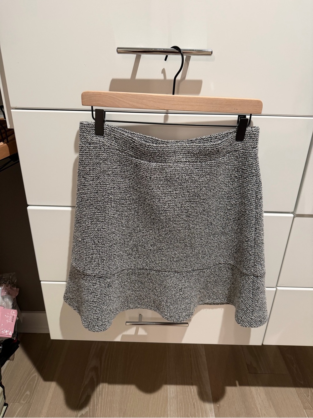 LOFT Gray Tweed A-Line Knit Skirt - size 14